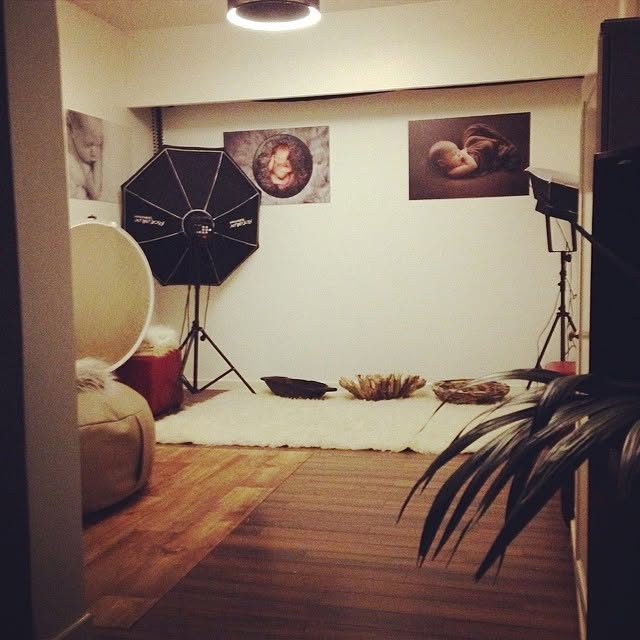 Tout premier studio photo de Magali Tinti installé à son domicile