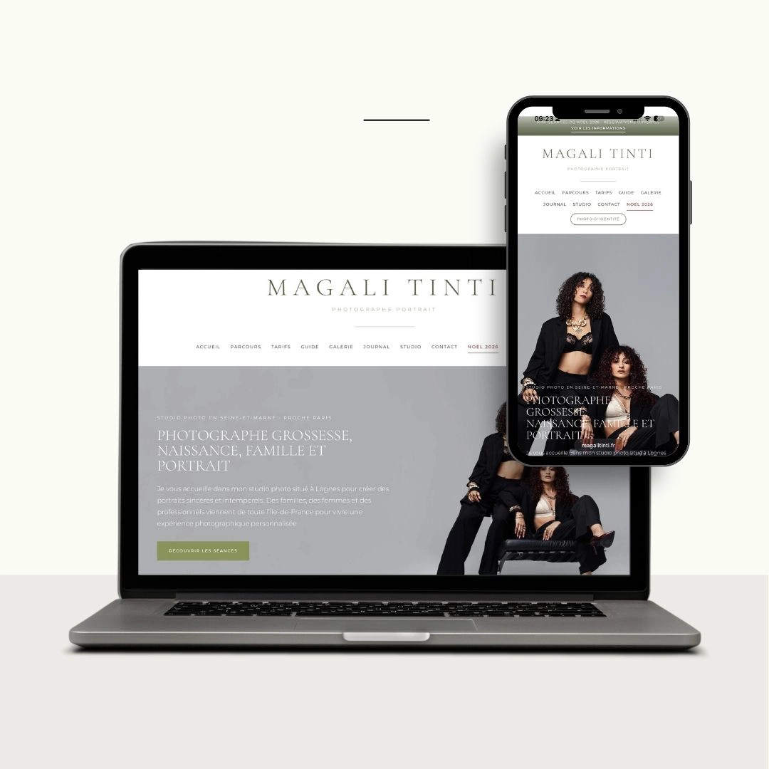 Présentation du nouveau site de Magali Tinti photographe à Lognes