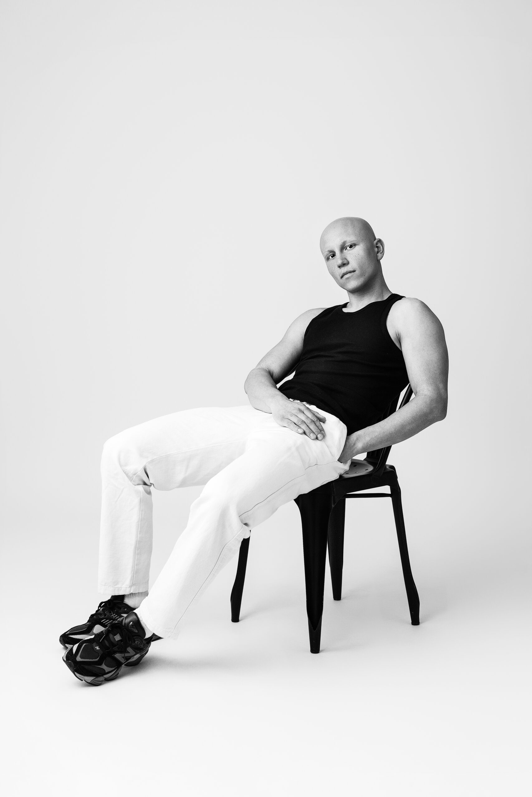 Portrait d'homme réalisé pendant une séance guidée au studio Magali Tinti